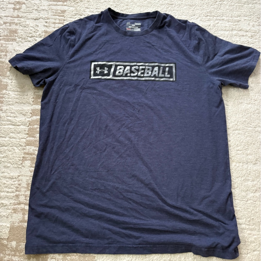 Under Armour Dark Blue Baseball Tee